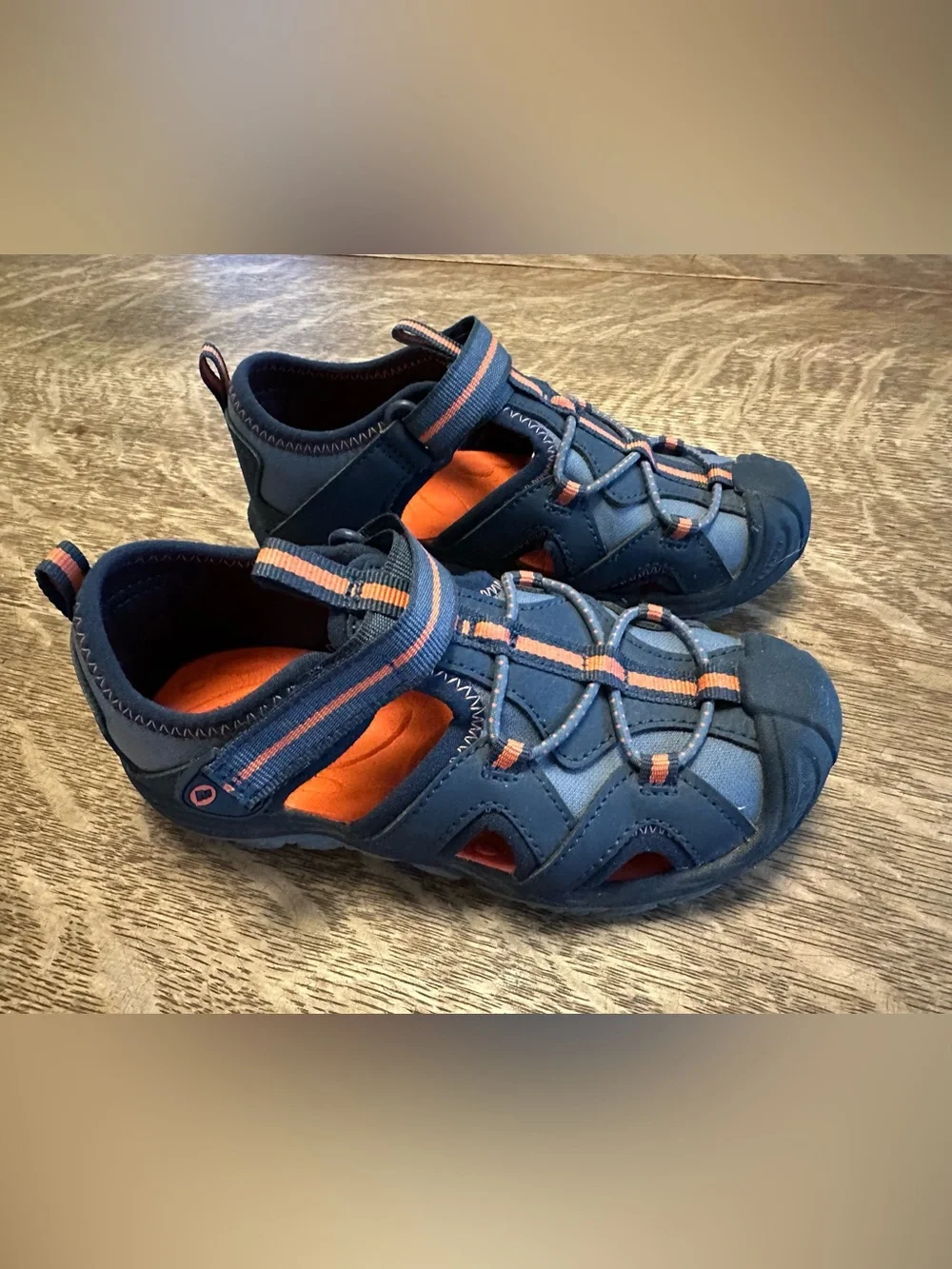 Merrell Hydro Kids Navy and Orange Active Sandals